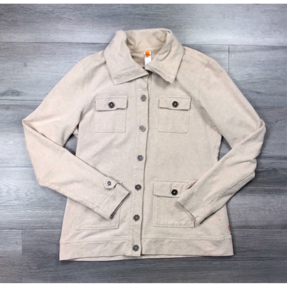 Lucy Athletic Jacket Button Down Front Pockets L - image 1